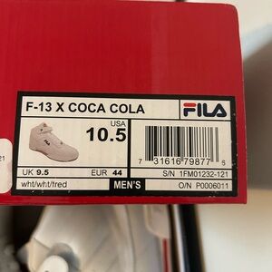 Fila Men's F-13 X Coca Cola White Sneakers
